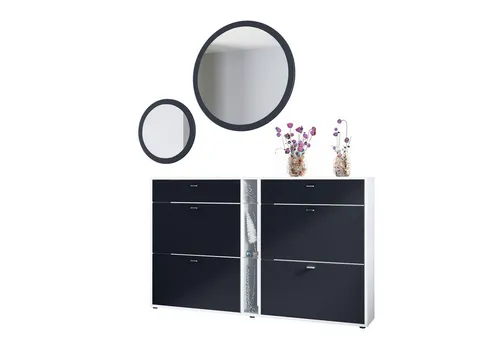 Vladon Garderoben-Set Florence in schwarz von Vladon