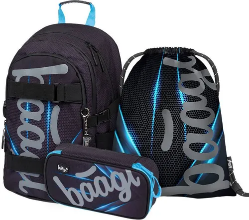 Baagl Schulrucksack Set Jungen 3-teilig