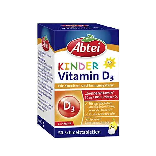 Abtei Kinder Vitamin D3 Schmelztabletten von Abtei