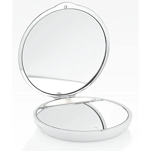 Joop! Kosmetikspiegel, rund, mit Beleuchtung - Kosmetikspiegel mit 7-facher Vergrößerung, ideal für präzises Make-up und Frisuren-Check, perfekt für unterwegs in der Handtasche.