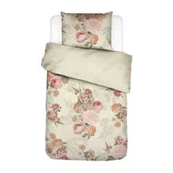 Essenza Bettwäsche Orianna, Creme, 155x220 cm, Satin - Verleihen Sie Ihrem Schlafzimmer mit der Essenza Satin-Bettwäsche (155 x 220 cm) in Creme einen eleganten Touch. Die hochwertige Baumwolle sorgt für ein angenehmes Schlafklima und einfache Pflege. Stilvolles Blumen-Dessin für eine harmonische Atmosphäre.