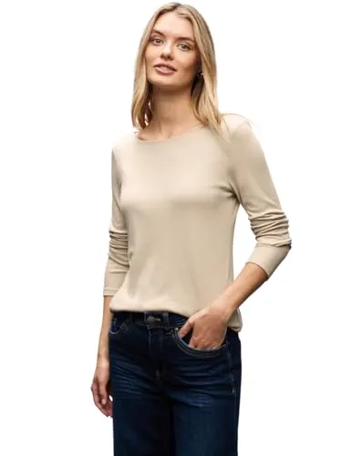 Street One Damen 3228737 Basic Langarmshirt von Street One