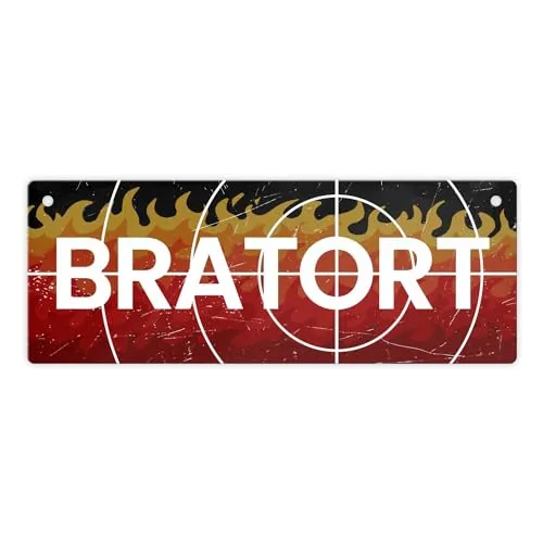 Bratort Metallschild L in 10,5x28cm für den Grill