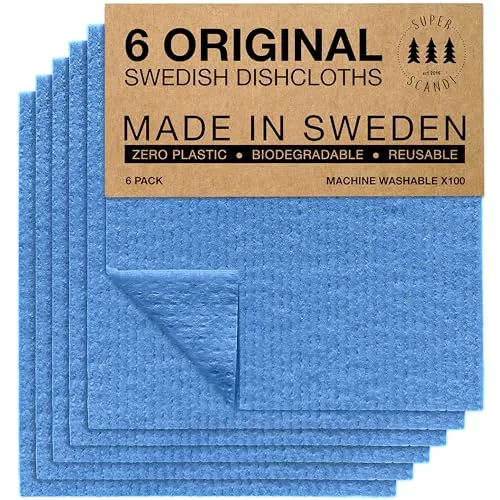 SUPERSCANDI Putzlappen im 6er Pack in blau von SUPERSCANDI