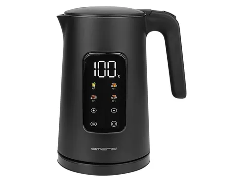 Emerio Wasserkocher 1,7 l schnurlos mit digitalem Display - Wasserkocher mit 1,7 l Fassungsvermögen, schnurlos und digitalem Display für präzise Temperaturkontrolle und modernes Design.