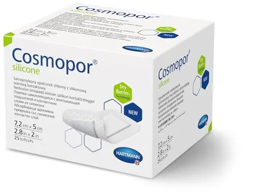 Cosmopor silicone Wundschnellverband 7,2 x 5 cm - 25 St - Arzneimittel - Hautfreundlicher Wundschnellverband für schnelle Wundversorgung, ideal für empfindliche Haut und besonders atmungsaktiv.
