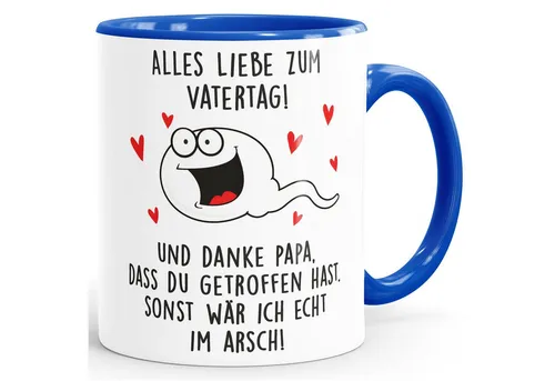 MoonWorks Tasse Kaffee-Tasse Danke Papa dass du getroffen hast Geschenk lustig zum, Keramik