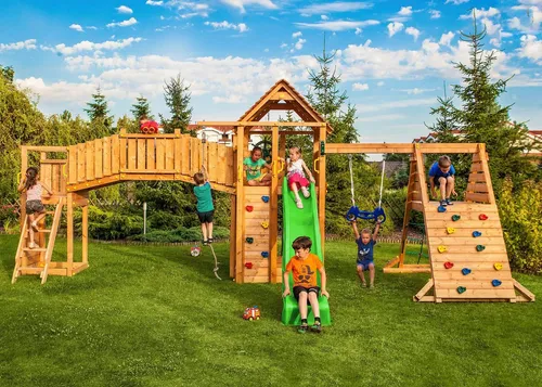 FUNGOO MAXI SET Spielturm Klettergerüst FUN GYM - Spielplätze: Einzigartiger Spielplatz für dein Kind mit dem Maxi Set Fungoo Fun Gym – fördert die Kreativität und Bewegung!