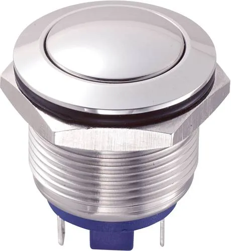 TRU Components GQ19B-10/J/N Vandalismusgeschützter Drucktaster 48 V/DC 2A 1 x Aus/(Ein) tastend 1St.