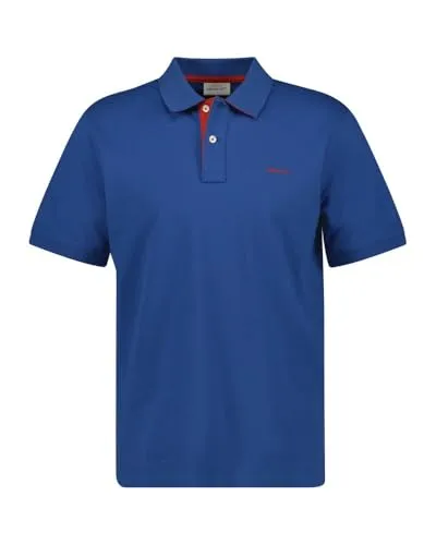 GANT Herren Poloshirt 2062026 Blau mit Kontrast - Lässiges GANT Poloshirt aus hochwertiger Baumwollmischung mit Piqué-Struktur. Ideal für entspannte Anlässe und mit kontrastierenden Details. Perfekte Passform und angenehmer Tragekomfort.