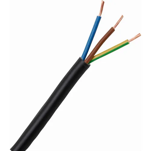 Kopp Mittlere Schlauchleitung H05VV-F 3G x 1 mm² 3-adrig 5 m schwarz