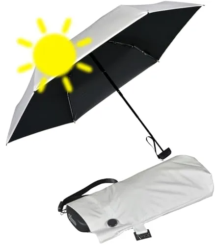 iX-brella Super Mini Sonnen-Regenschirm in grau von iX-brella