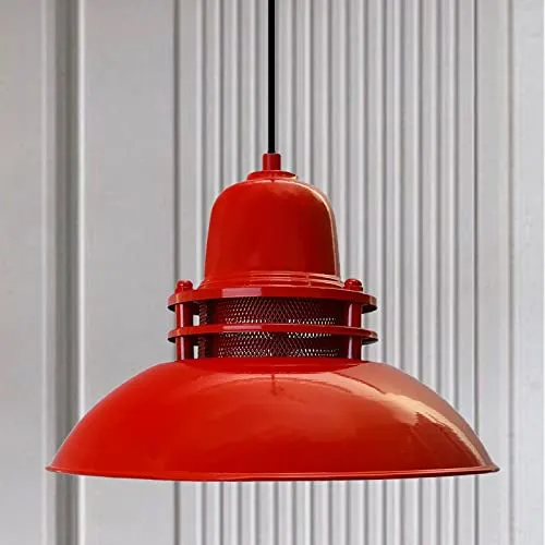 bamyum Küchenlampe Hängend - Vintage Pendelleuchte aus Metall Ø41 cm - Küchenlampe im Industrial Stil, ideal für Esstische. Flexibel mit 120 cm Kabel, dimmfähig und kompatibel mit LED und Halogen.