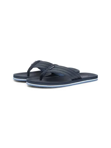 Tommy Hilfiger COMFORT PADDED PERF BEACH SANDAL Zehentrenner Sommerschuh, Strandschuh mit modischer Ziersteppung