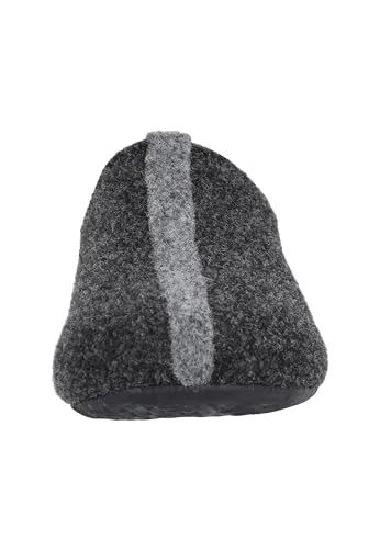 MOLS Jungen Unisex Kinder Shima Slipper 1011 Dark Grey Melange - Hausschuhe mit rutschfester Sohle, weich und kuschelig für ein angenehmes Tragegefühl, ideal für drinnen und leicht zu reinigen.