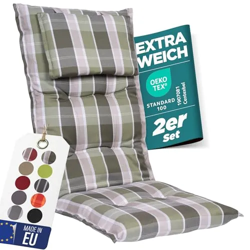Gardisun Hochlehner Gartenstuhlauflagen 2er Set von Gardisun