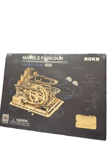 Robotime LG501 3-D Puzzle, Holz Waterwheel Coaster - 3D-Puzzle aus Holz mit mechanischer Murmelbahn, ideal für kreative Bauprojekte und entspannenden Modellbau-Spaß für die ganze Familie.