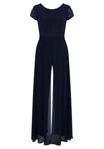 Vera Mont Damen Jumpsuit Kurzarm Night Sky, 36 in blau von Vera Mont