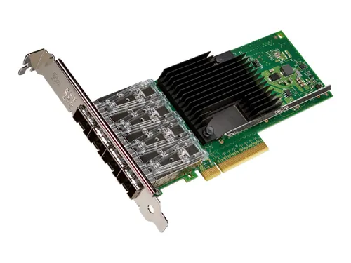 Intel Ethernet Converged Network Adapter X710-DA4 - Netzwerkadapter mit 10 Gigabit SFP+ Ports, ideal für hohe Bandbreiten und effiziente Datenübertragung in Rechenzentren.