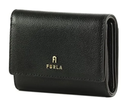 Furla Camelia Compact Wallet M Nero - Elegante FURLA Geldbörse mit praktischer Fächeraufteilung für optimale Übersicht. Ideal für den Alltag, sorgt sie für Ordnung und Sicherheit Ihrer Finanzen. Maße: 14 x 11 x 4 cm, stilvoll und funktional.