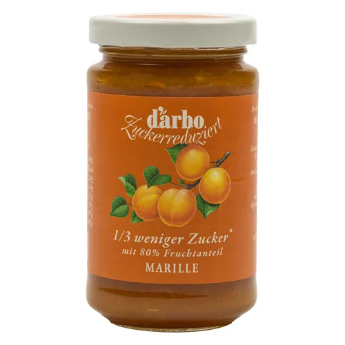 Food-United Aprikose Marille Zuckerreduziert FRUCHTAUFSTRICH DARBO 250g Glas