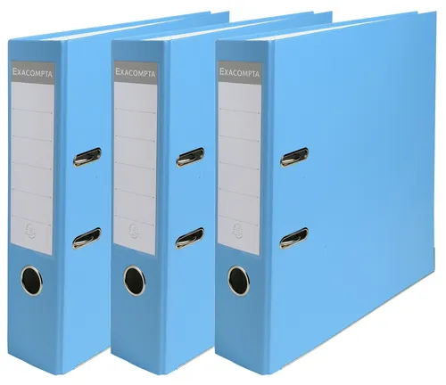 EXACOMPTA PP-Ordner Premium A4 80 mm hellblau 3er Pack
