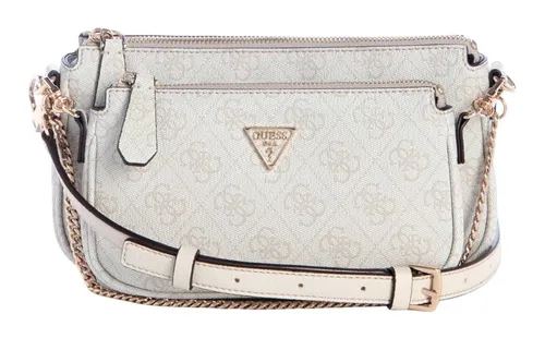 Guess Umhängetasche Double Pouch Crossbody Bag Set (2-tlg) beige - Stylische 2-tlg. Umhängetasche aus hochwertigem Polyurethan, ideal für den Alltag. Abnehmbarer, verstellbarer Schulterriemen sorgt für Tragekomfort.