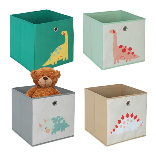Kinder Aufbewahrungsboxen Bücherkiste Regalbox Spielzeugkiste Stoffbox 4er Set