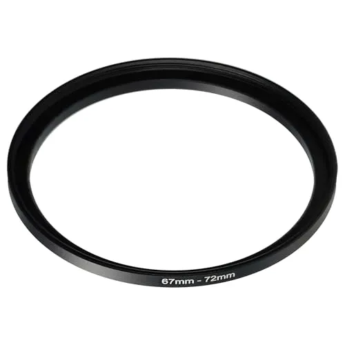 vhbw Step-Up-Ring Adapter von 67 mm auf 72 mm für Kamera Objektiv - Filteradapter, Metall, Schwarz
