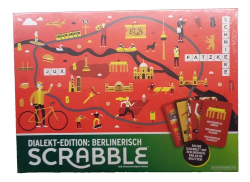 Scrabble Dialekt-Edition Berlinerisch Kreuzwortspiel von Mattel-NEU