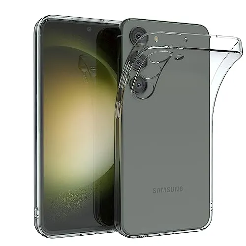 EAZY CASE Hülle kompatibel mit Samsung Galaxy S23 Schutzhülle Silikon, Ultra dünn, Slimcover, Handyhülle, Silikonhülle, Backcover, Durchsichtig, Klar Transparent