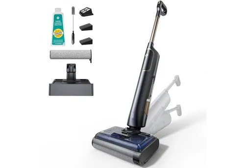 Vactidy Nass-Trocken-Akkusauger Vactidy X7 Series,180° Neigung,3 in 1,Selbstreinigung, 250 W, beutellos, 0 mm Kantenanpresssystem,Anti-Tangle-Technologie