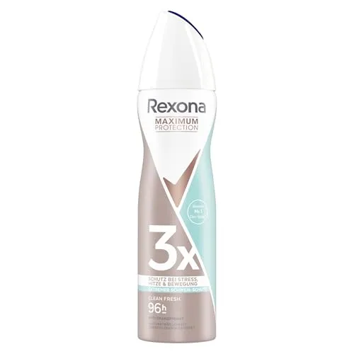 Rexona Maximum Protection Deospray Clean Fresh Antitranspirant mit 96 Stunden Schutz vor Schweiß und Körpergeruch 150 ml