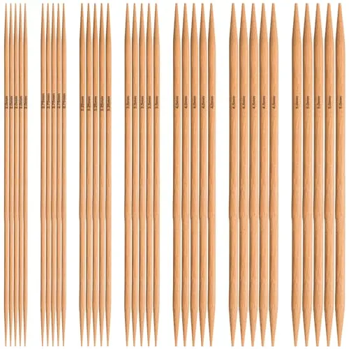 Bambus Stricknadeln Set – 7 Größen für Socken & mehr