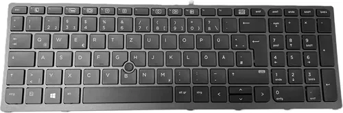 DEUTSCHE - Tastatur mit Beleuchtung LED , Trackpoint kompatibel für HP ZBook 15 G3 (V2W05UT)
