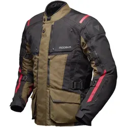 Modeka Motorradjacke Varus XXL - Wasserdichte und atmungsaktive Textiljacke für Motorradfahrer, ideal für alle Wetterbedingungen und ausgestattet mit herausnehmbarem Rückenprotektor.