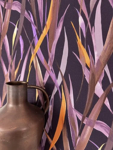 Newroom Vliestapete, Lila Tapete Modern Pflanzen in lila von Newroom