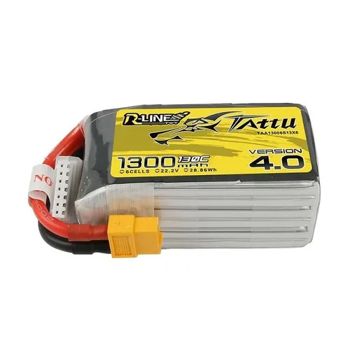 Gens ace Tattu RLine V4.0 LiPo Akku 6S 1300mAh 130C - Hochleistungs-Akku für Drohnen und RC-Modelle, mit 130C Entladerate für maximale Power und XT60 Stecker für einfache Verbindung.