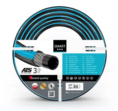 Premium Gartenschlauch 5/8 Zoll 25m - 3-lagig - Gartenschlauch mit Anti-Algen-Beschichtung, UV-beständig und temperaturbeständig von -20 bis +60 Grad, ideal für effiziente Bewässerung.