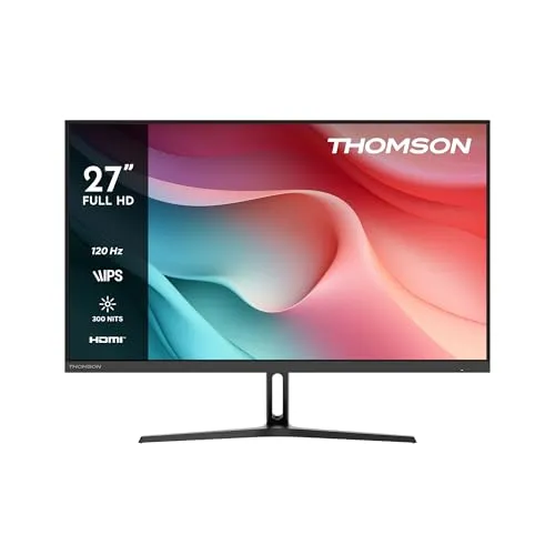 Thomson 27 Zoll (69 cm) Business Full HD Monitor, 120Hz Bildwiederholrate, HDMI, VESA Mount 100x100, Schwarz, M27FB2Y15