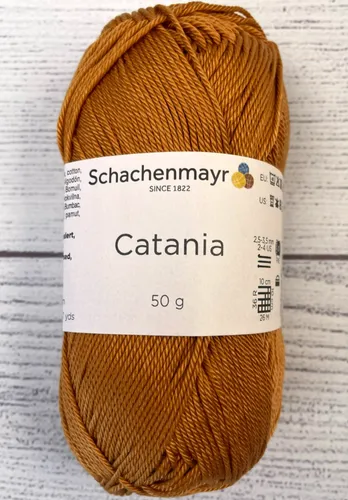 50g Catania Wolle Schachenmayr Zimt Braun Fb 383 100%Baumwolle 125m Lauflänge