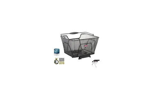 Unix Unisex Reano Topklip Fahrradkorb – schwarz, 41x30x21cm - Fahrradtaschen mit stabilem Bügelgelenk und Tragegriff, ideal für sicheres Transportieren von Einkäufen oder Gepäck.