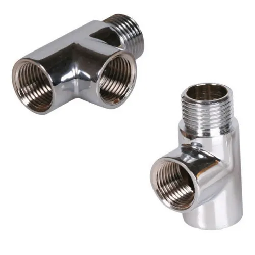 1/2 Inch IG x IG x AG Gewinderohr-Heizkörperanschluss-T-Stück Verschraubungen