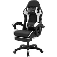 Ml-Design Gamingstuhl, Weiß, Ergonomischer Komfort für Gamer - Bürostuhl mit verstellbarer Rückenlehne und Beinauflage, ideal für stundenlanges Gaming oder Büroarbeit. Robuste Konstruktion und hochwertiges PU-Leder sorgen für langanhaltenden Komfort.