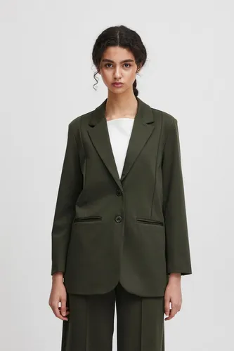 ICHI IHKATE SUS - Damen Blazer Oversize in Forest Night, Größe XL - Blazer für Damen mit Umschlagkragen und Loose Fit, ideal für elegante und legere Looks, aus leichtem Material mit Stretch-Anteil für optimalen Tragekomfort.