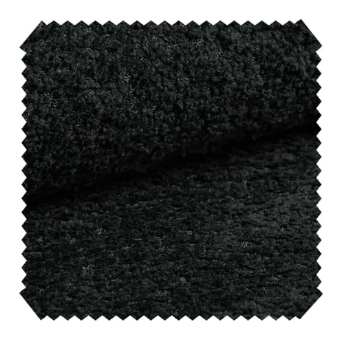 Produktbild novely® CORIO Luxus Bouclé-Möbelstoff mit 3D-Struktur, UV-beständiger Polsterstoff, Meterware 1lfm | Farbe: 60 Schwarz