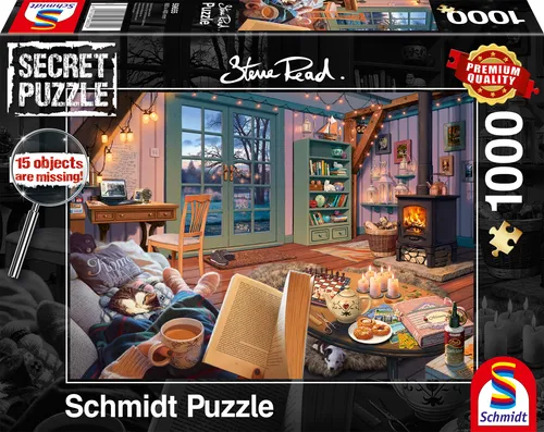 Schmidt Spiele 59655 Im Ferienhaus, 1000 Teile Secret Puzzle
