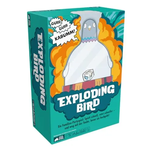 Exploding Kittens Exploding Bird - deutsch 301830 - Familien-Partyspiel mit schnellem Teamspiel und Ratespaß, ideal für gesellige Abende. Inklusive deutscher Anleitung für maximalen Spielspaß!