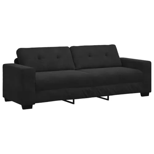vidaXL 3-Sitzer-Sofa Schwarz 180 cm Samt von vidaXL