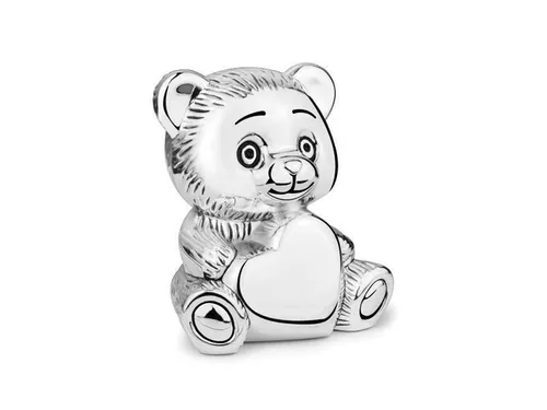 Spardose Bär mit Herz versilbert Zilverstad in silber von Zilverstad